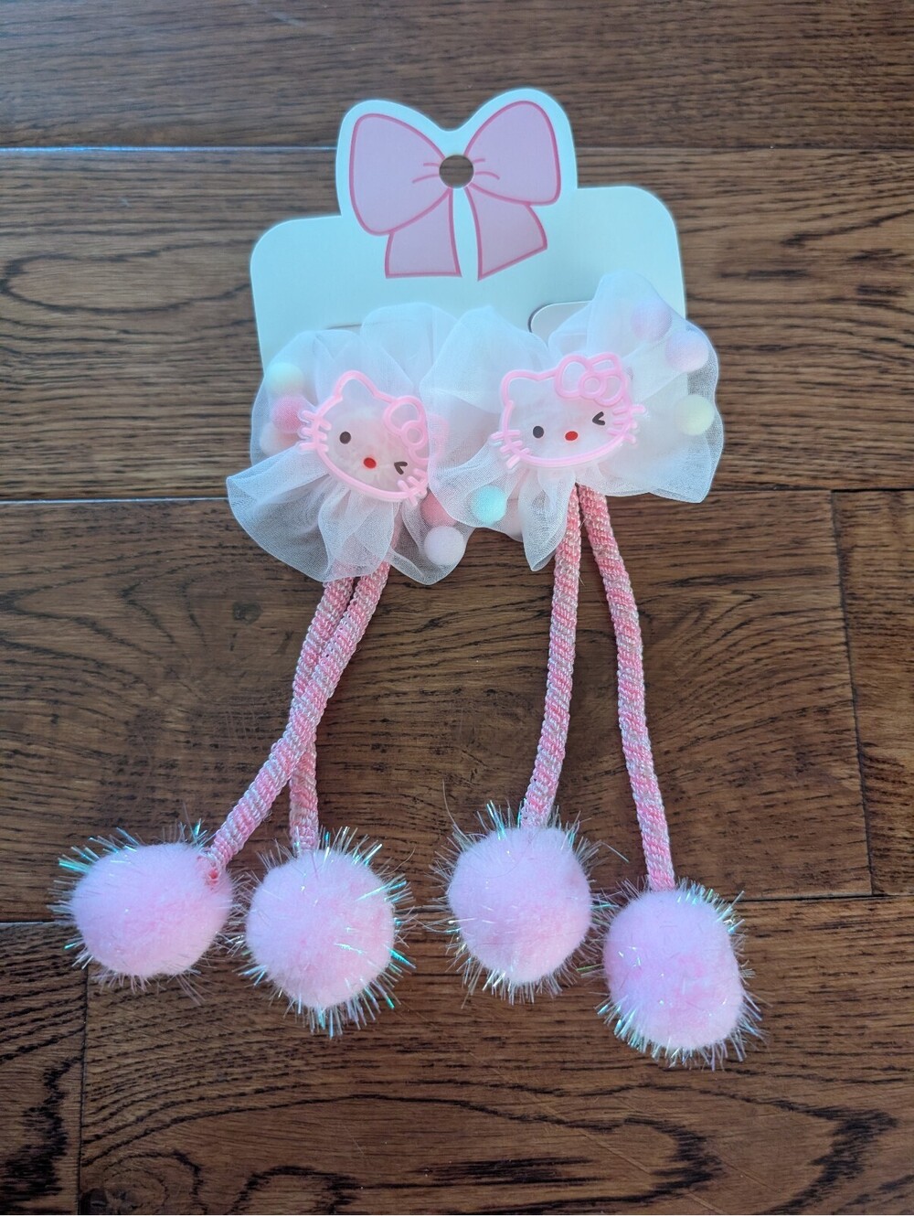 🦩Hello Kitty Ponytail Bands Holders Set of 2 NEW